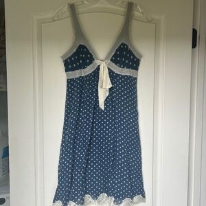 Blue and cream Polka dot dress from BCBG Maxazria size 2